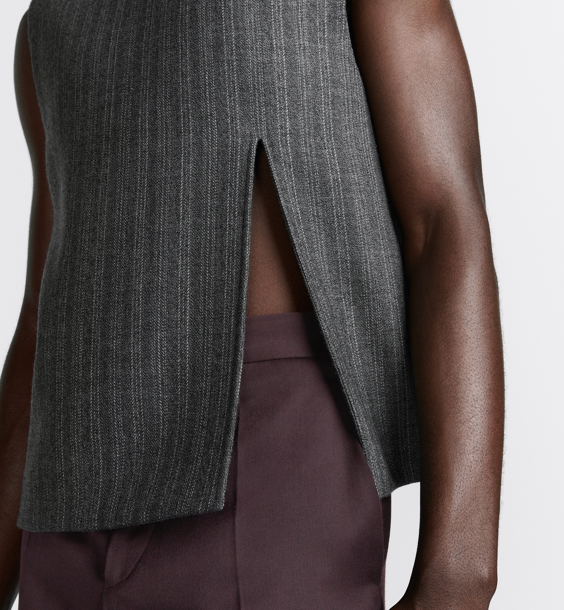 Sleeveless Top with Slit - 5