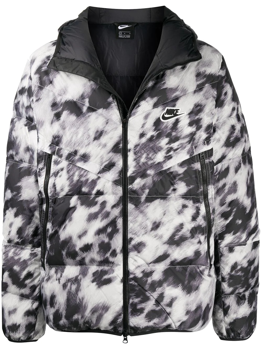 camouflage-print padded coat - 1