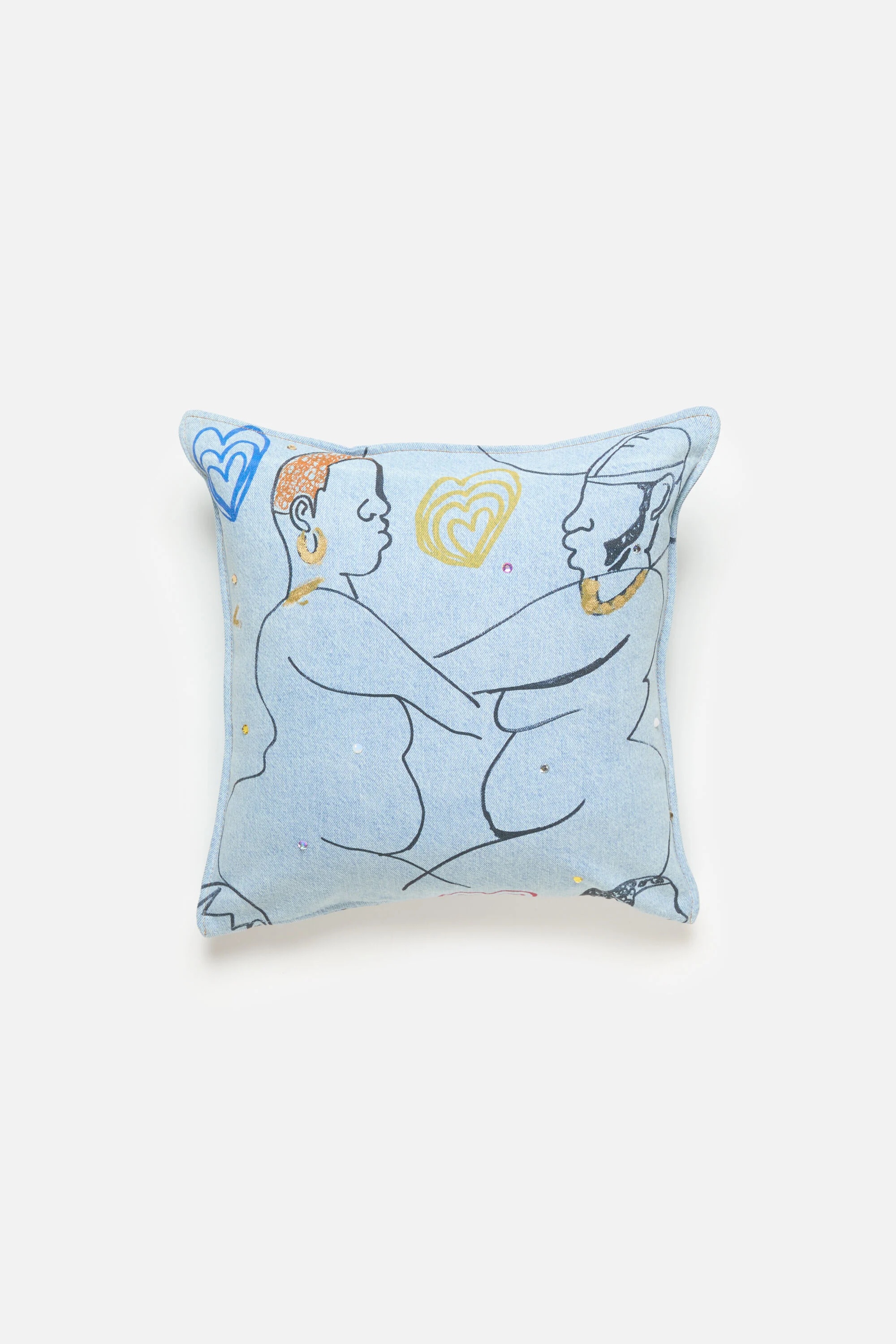 Denim pillow - Light blue - 2