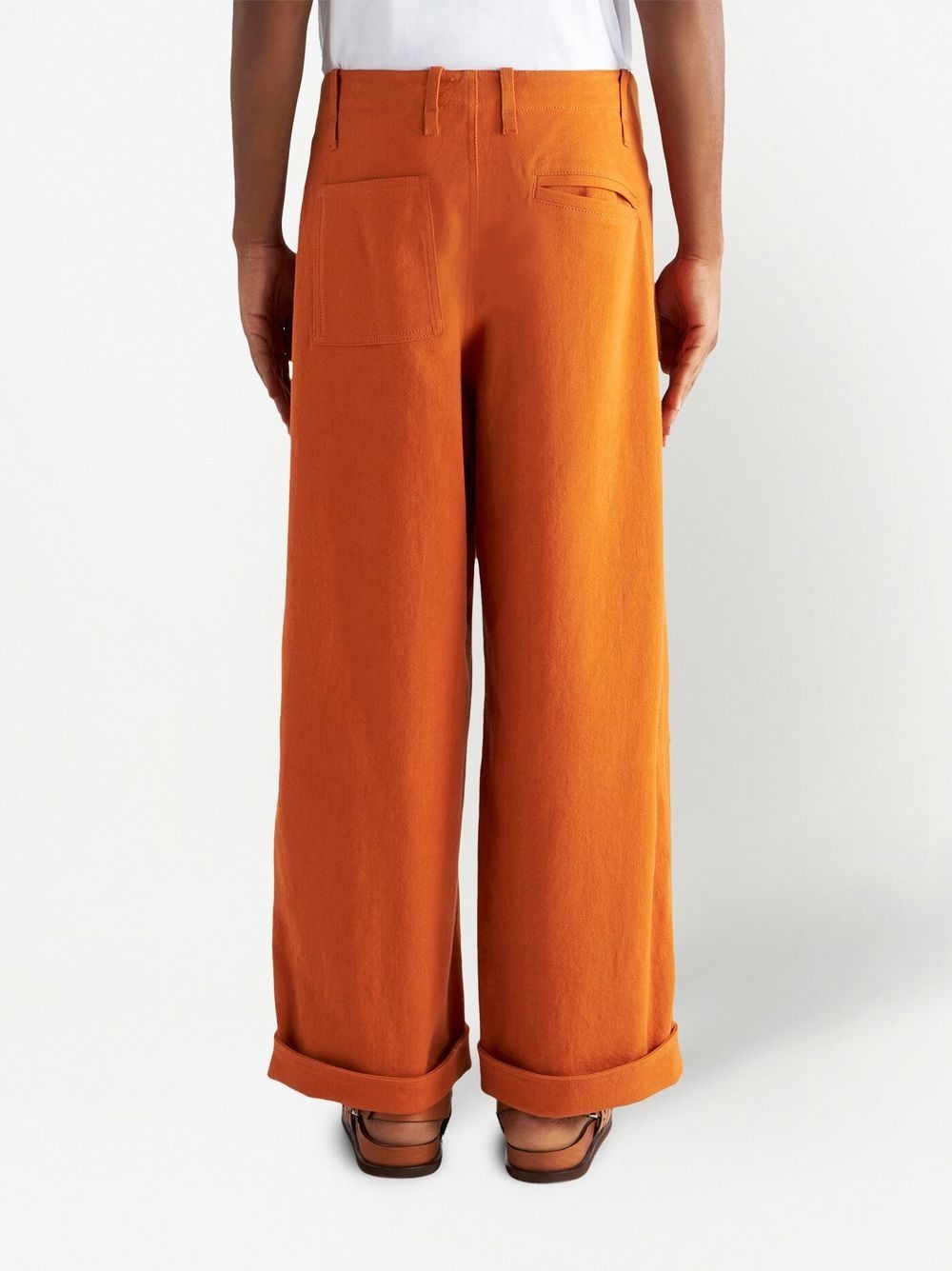 wide-leg long-length trousers - 4
