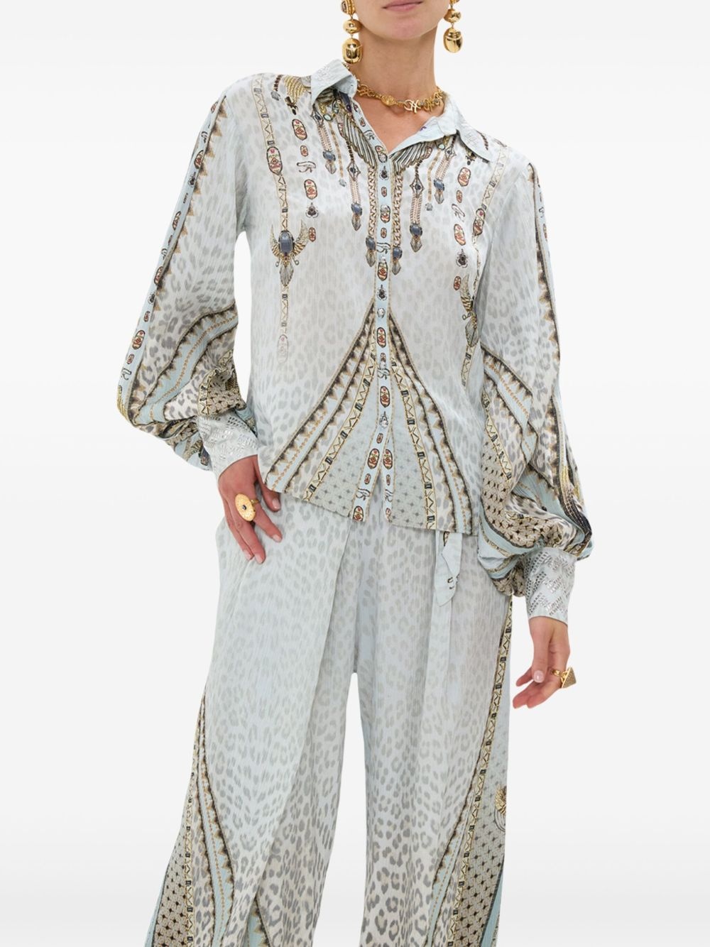 split sleeve blouse - 5