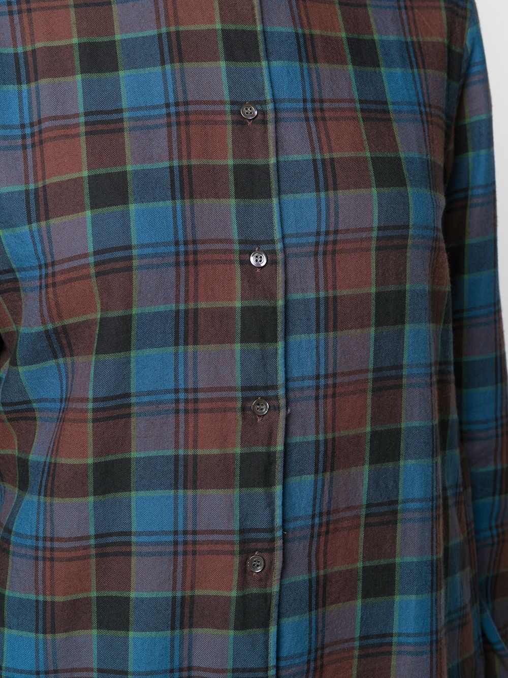 tartan check buttoned shirt - 5