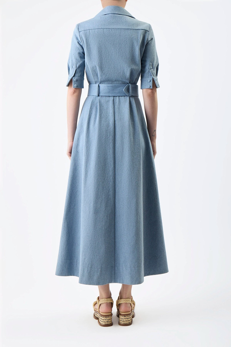 Simone Dress in Upcycled Denim 5