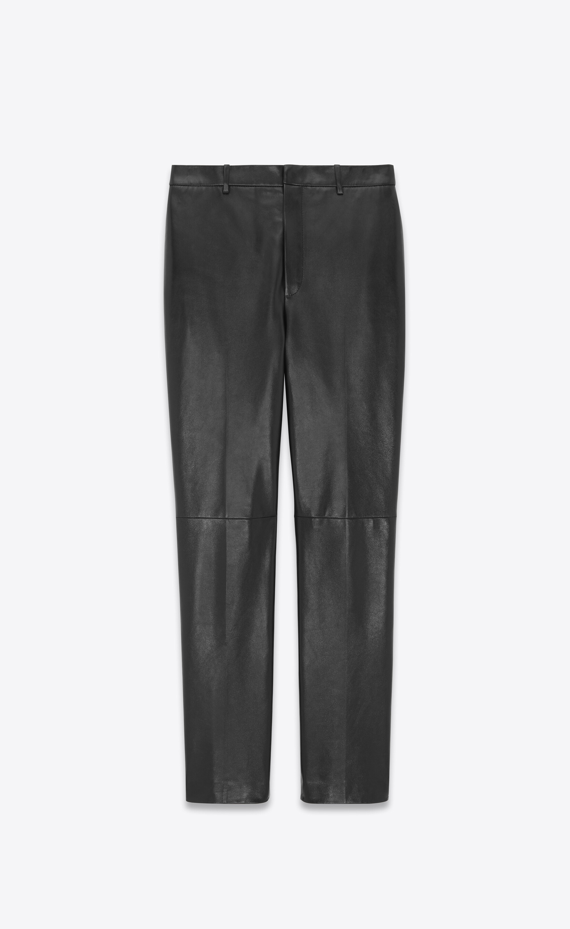 high-waisted pants in lambskin - 1