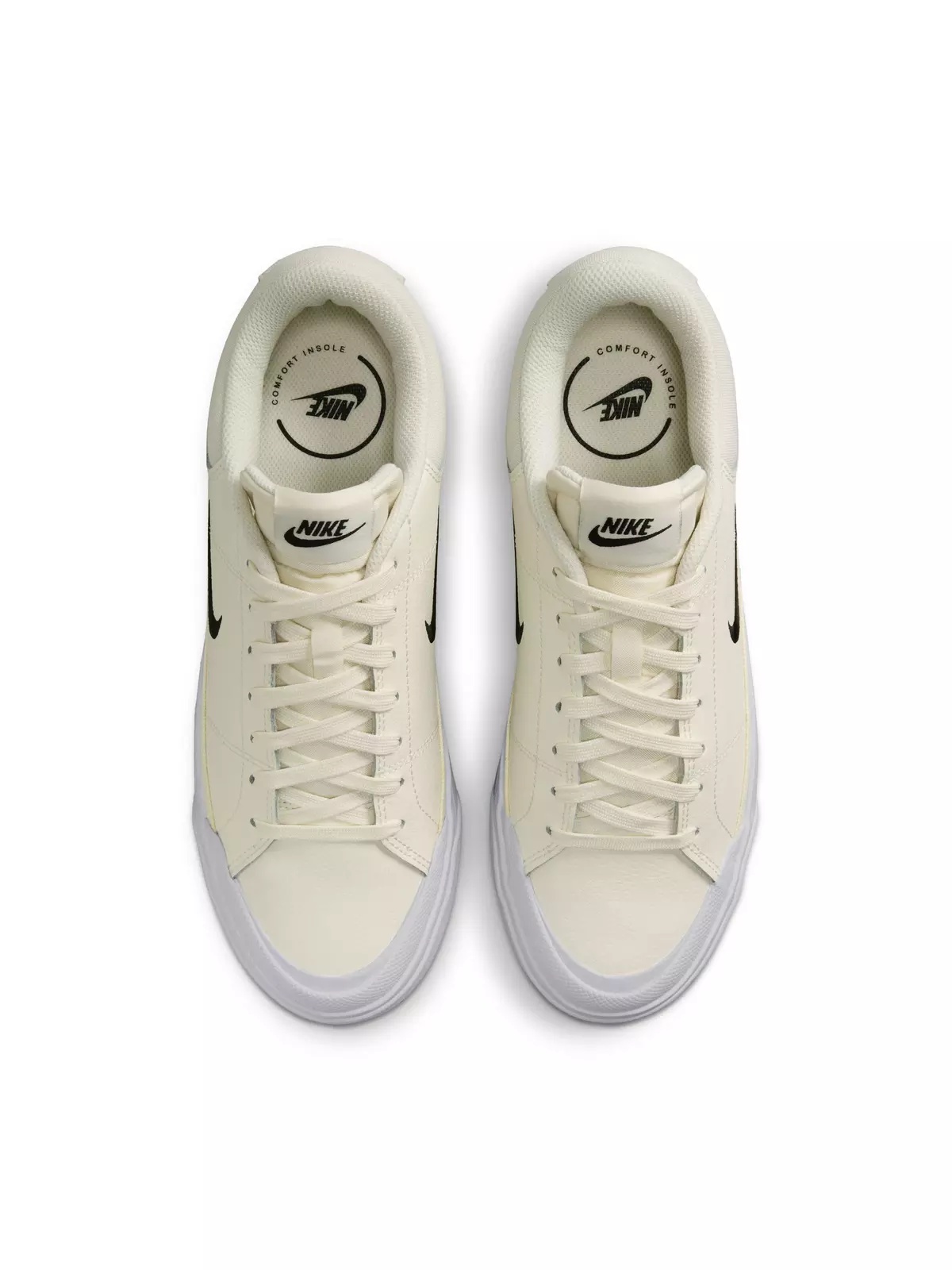Court Legacy Lift "Pale Ivory/Muslin/White/Black" Women's Shoe - 4
