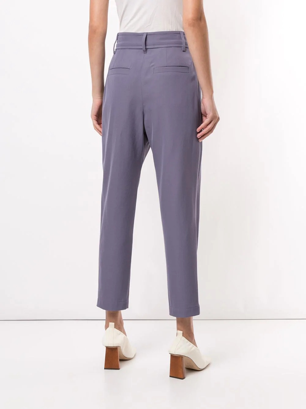 high-waist cropped trousers - 4