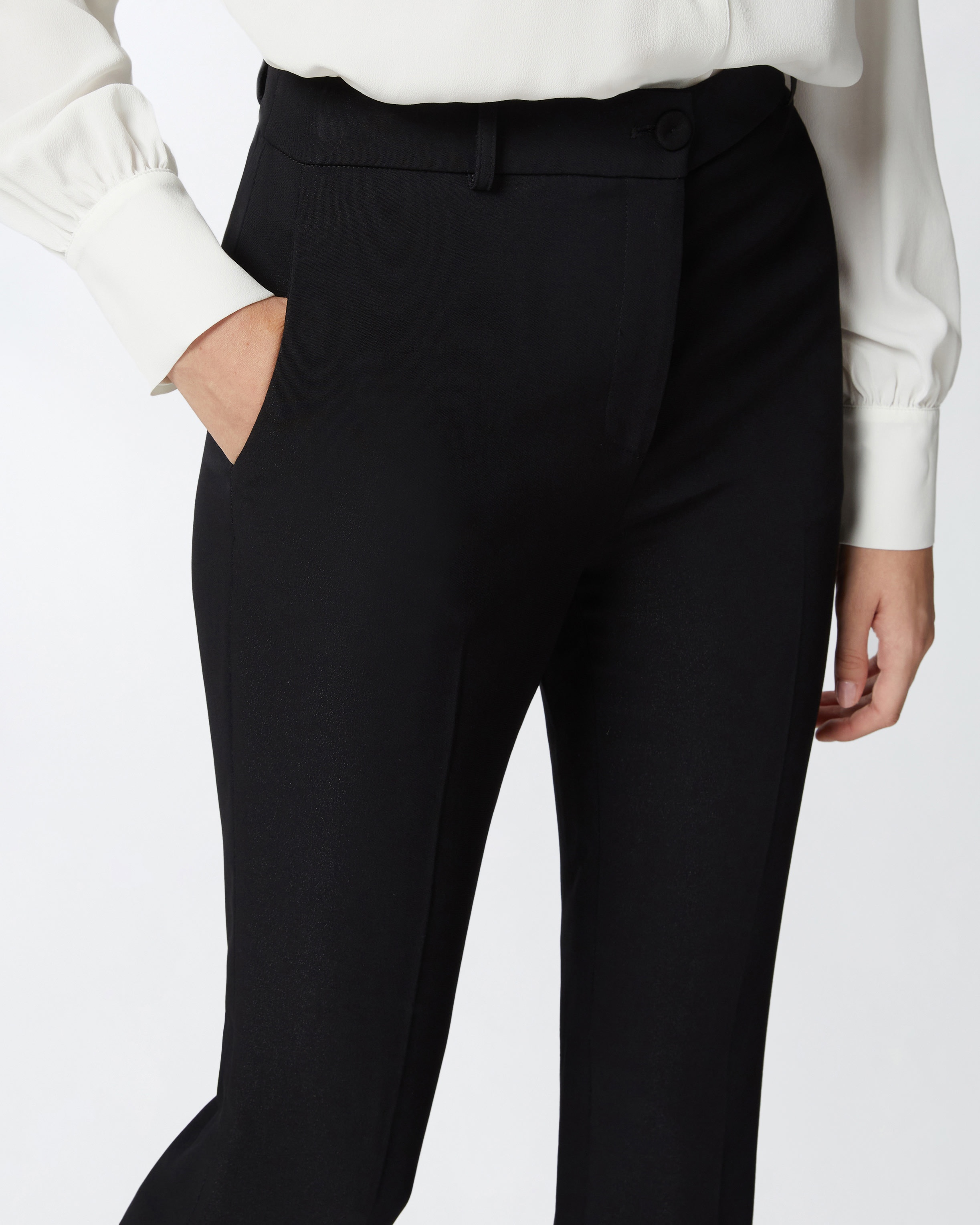 FLARED TROUSERS IN TECHNICAL CADY - 5