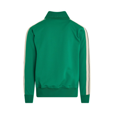 Palm Angels Classic Logo Track Jacket in Green/Off White outlook