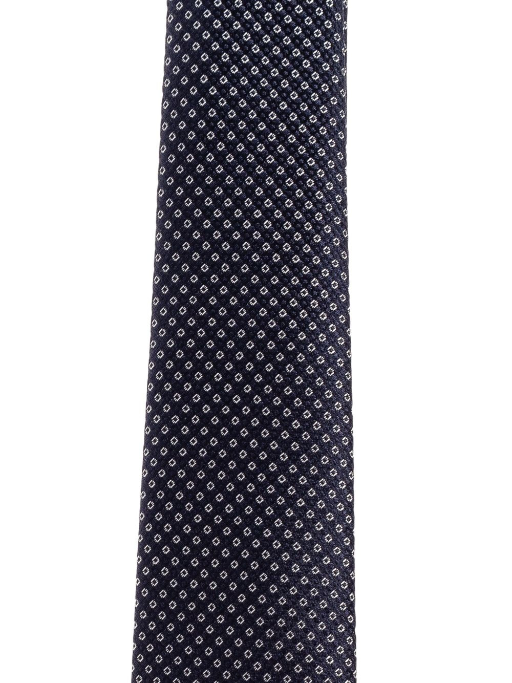geometric-pattern silk tie - 2
