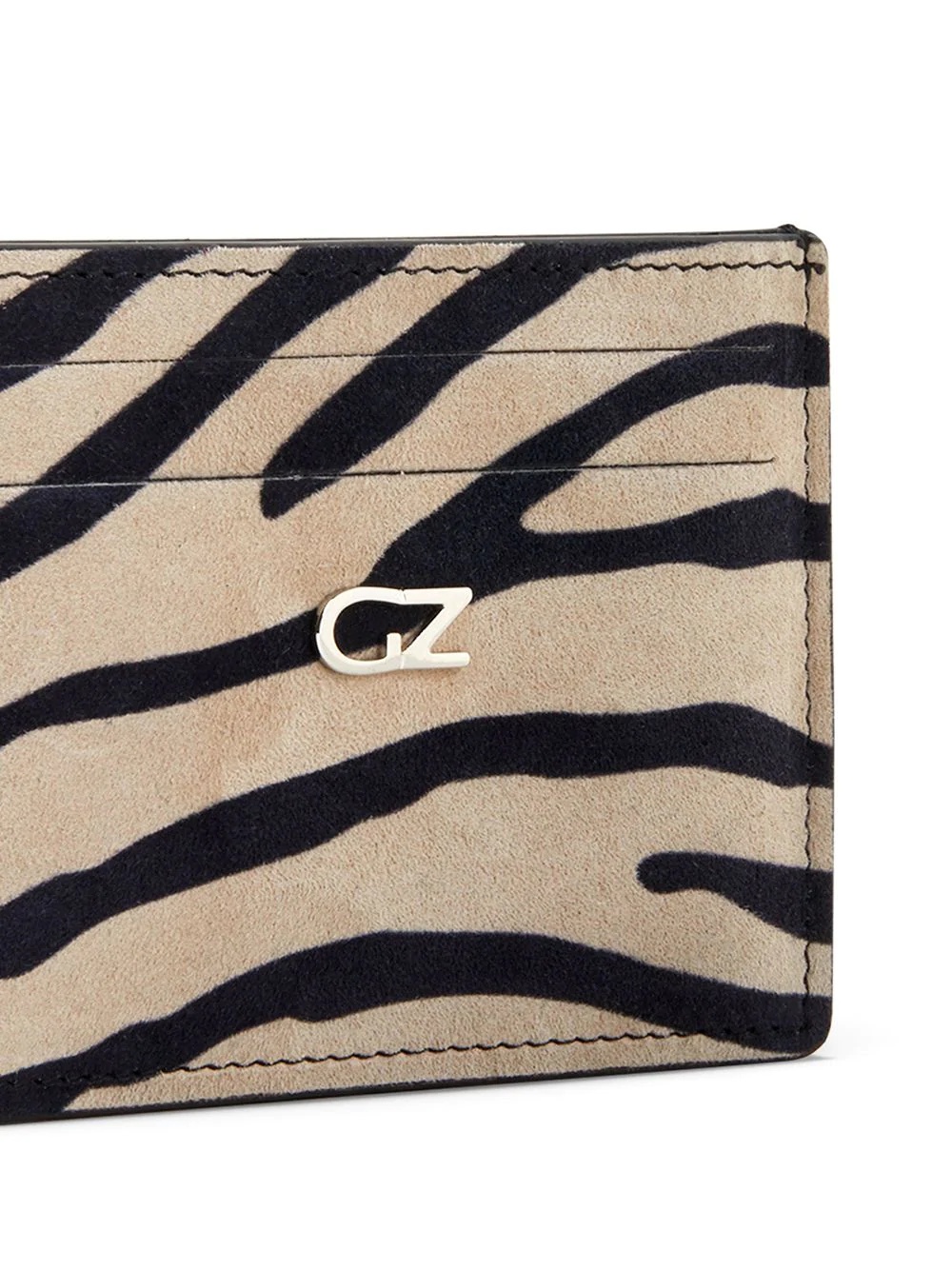 Miki zebra-print cardholder - 3