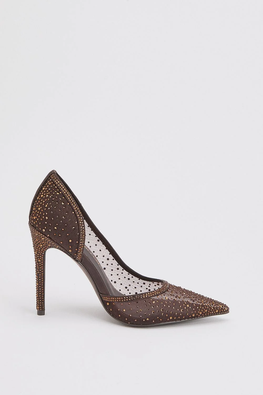 Crystal Embellished Stiletto Heeled Shoe - 1