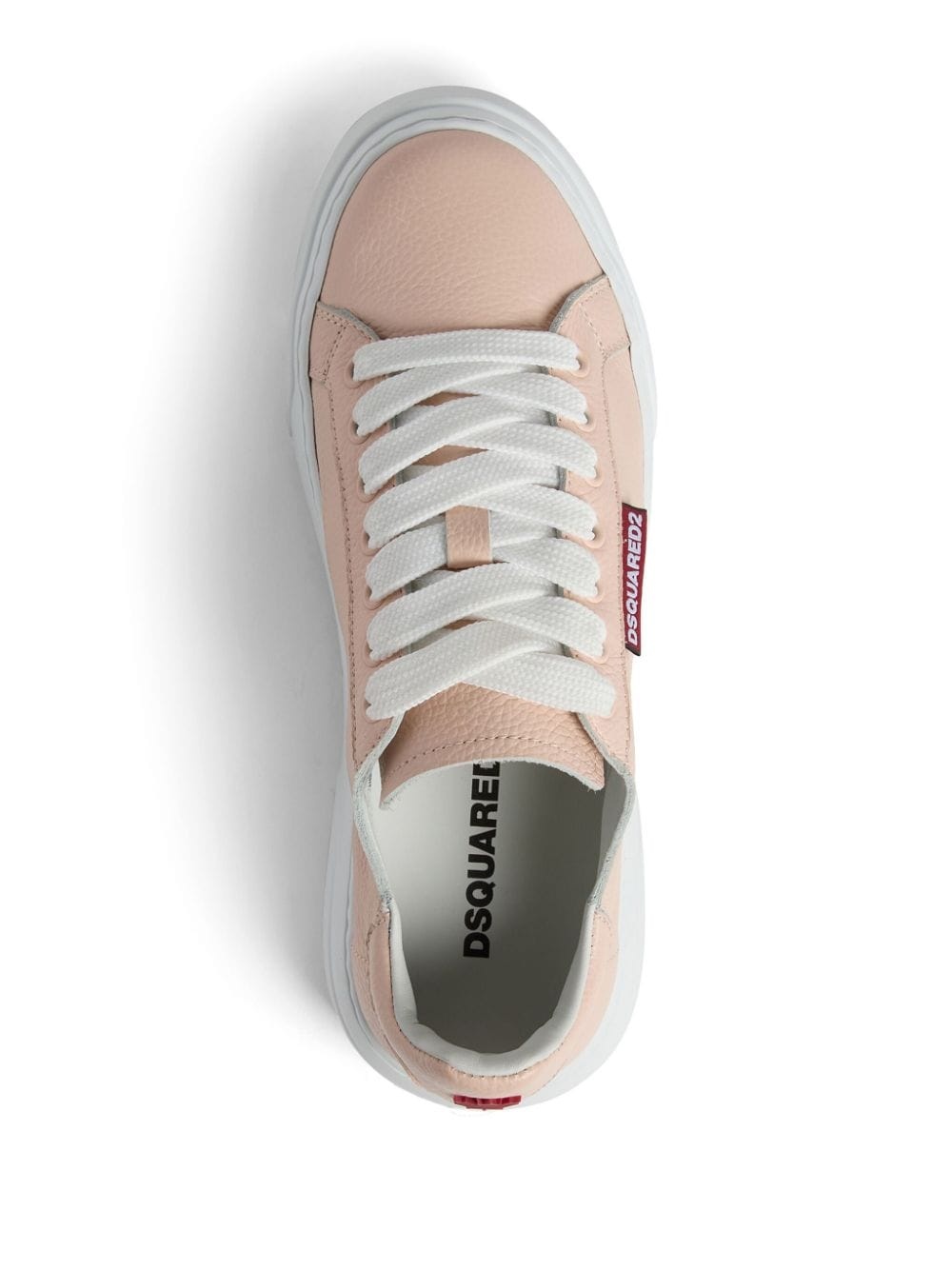 logo-embossed lace-up sneakers - 4