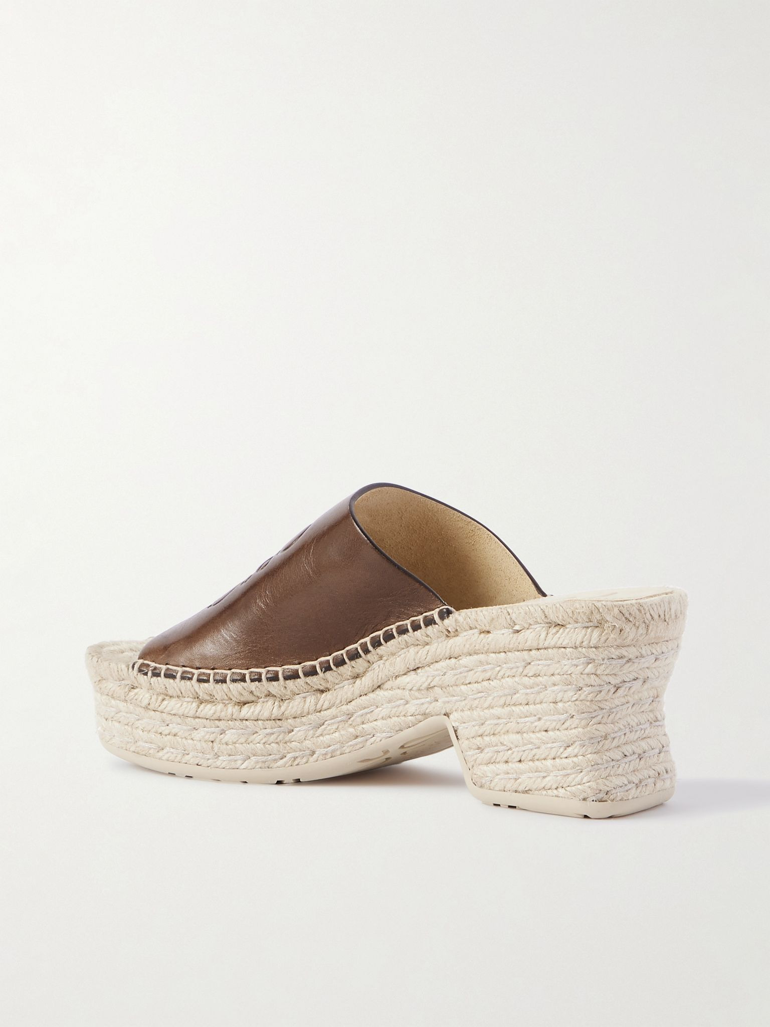+ Paula's Ibiza leather platform wedge sandals Brown - 3