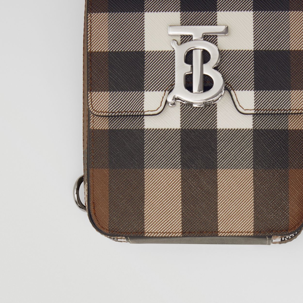 Monogram Motif Check and Leather Crossbody Bag - 2