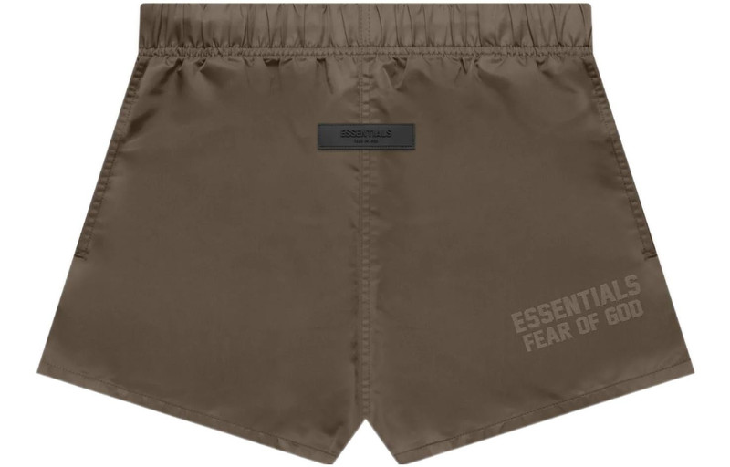 ESSENTIALS Fear of God Essentials FW22 Nylon Running Shorts Wood FOG-FW22-176 outlook