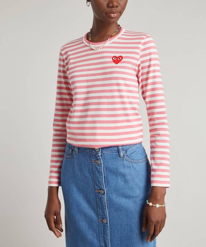 Comme des Garçons PLAY Striped Long-Sleeve T-Shirt outlook