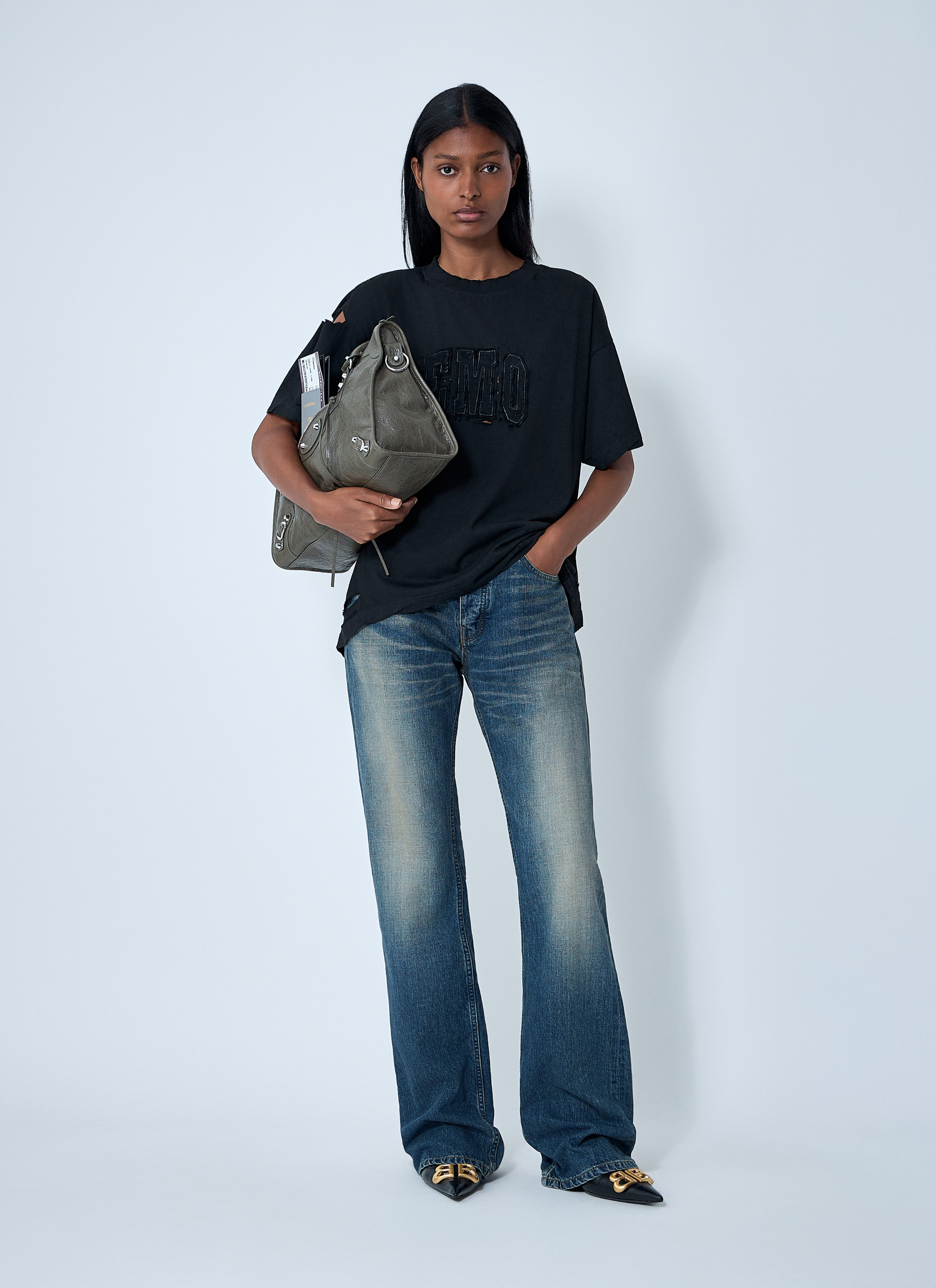 Balenciaga Women Logo Motif T-Shirt - 2
