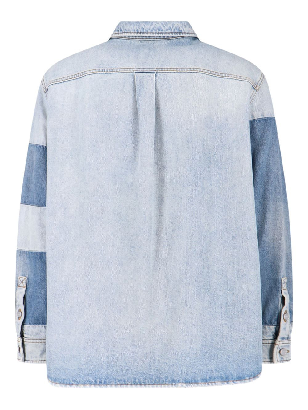 GG-jacquard denim shirt - 2
