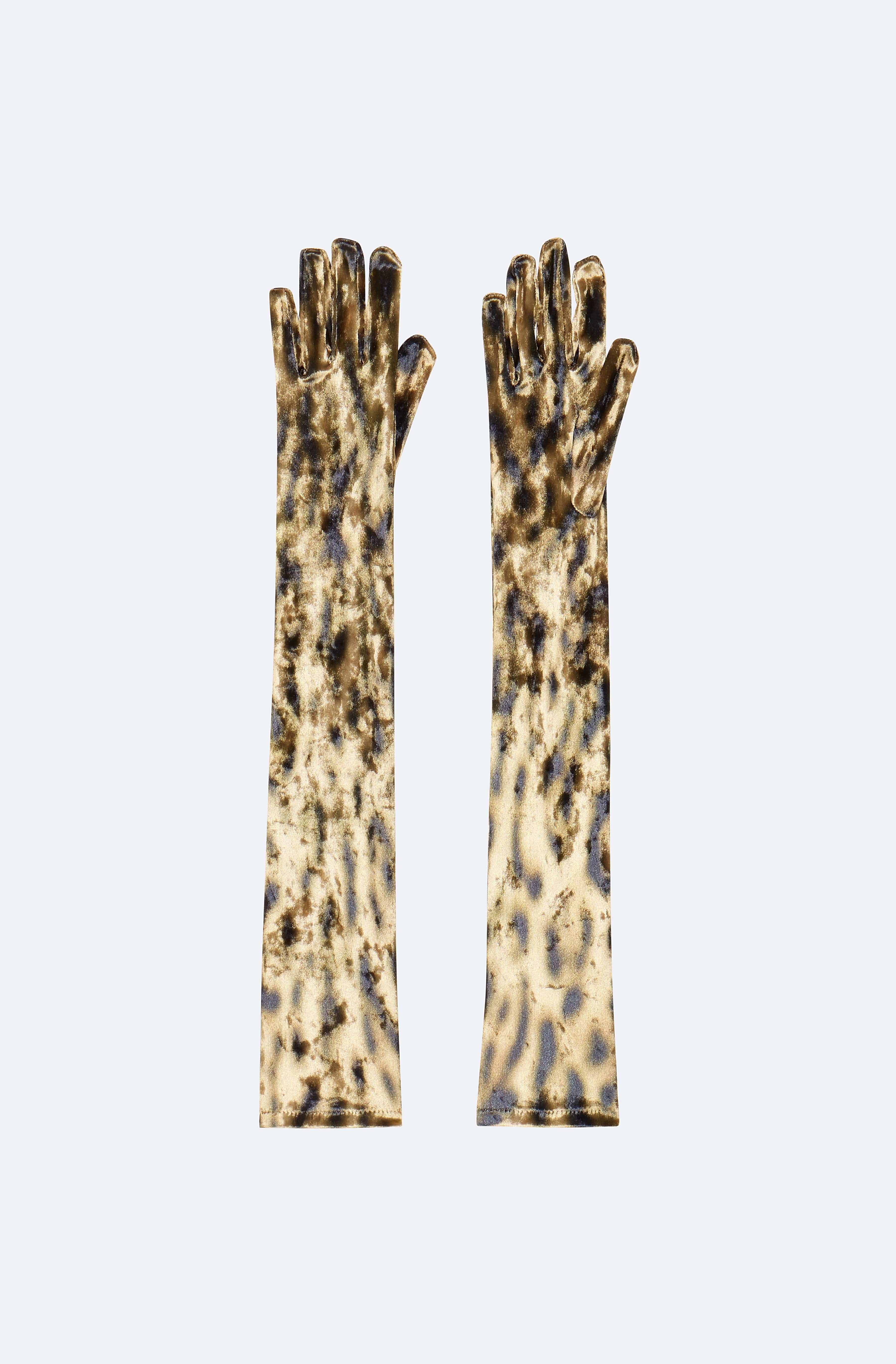 Velvet Leopard Gloves - 2