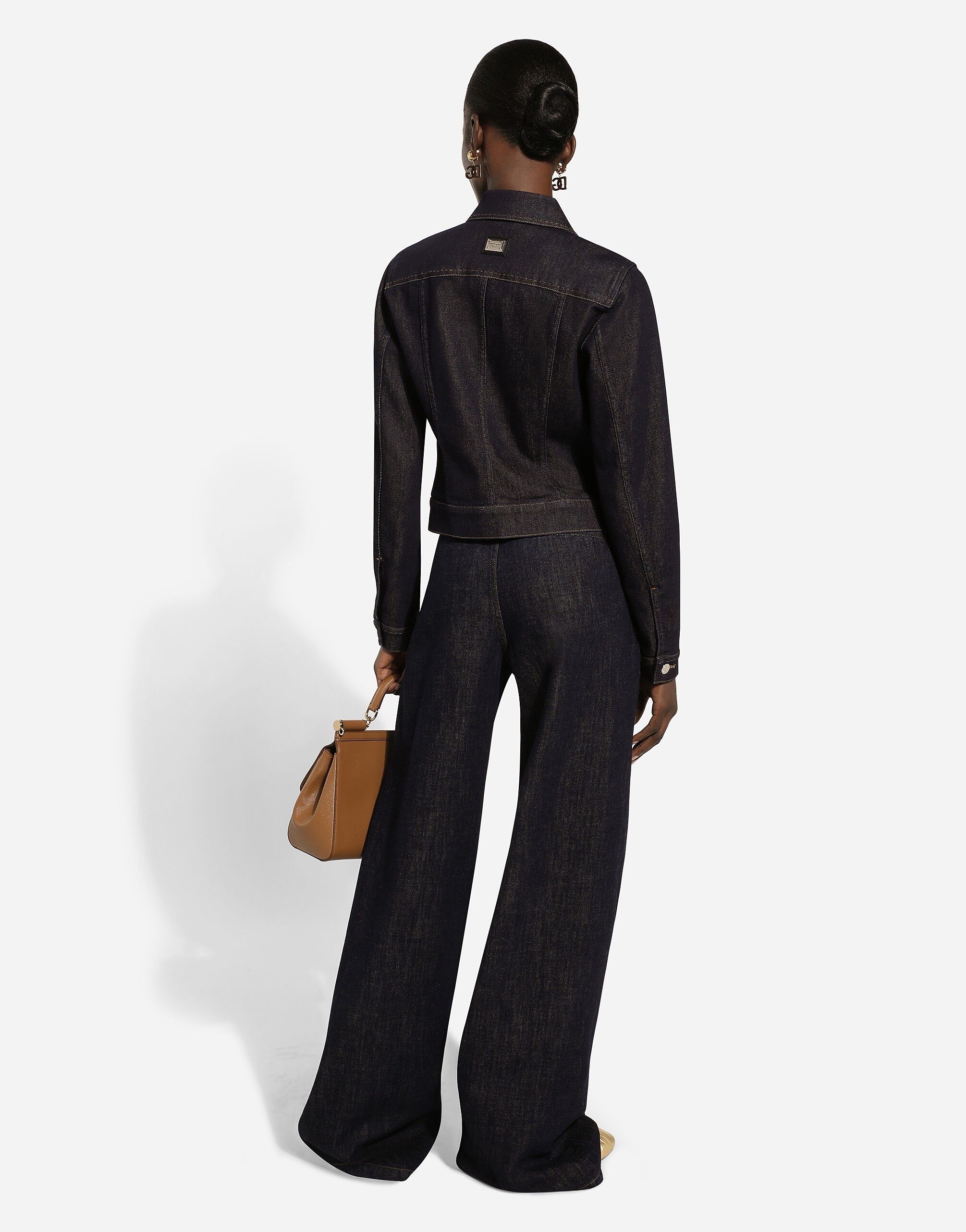 Cotton denim palazzo jeans - 3