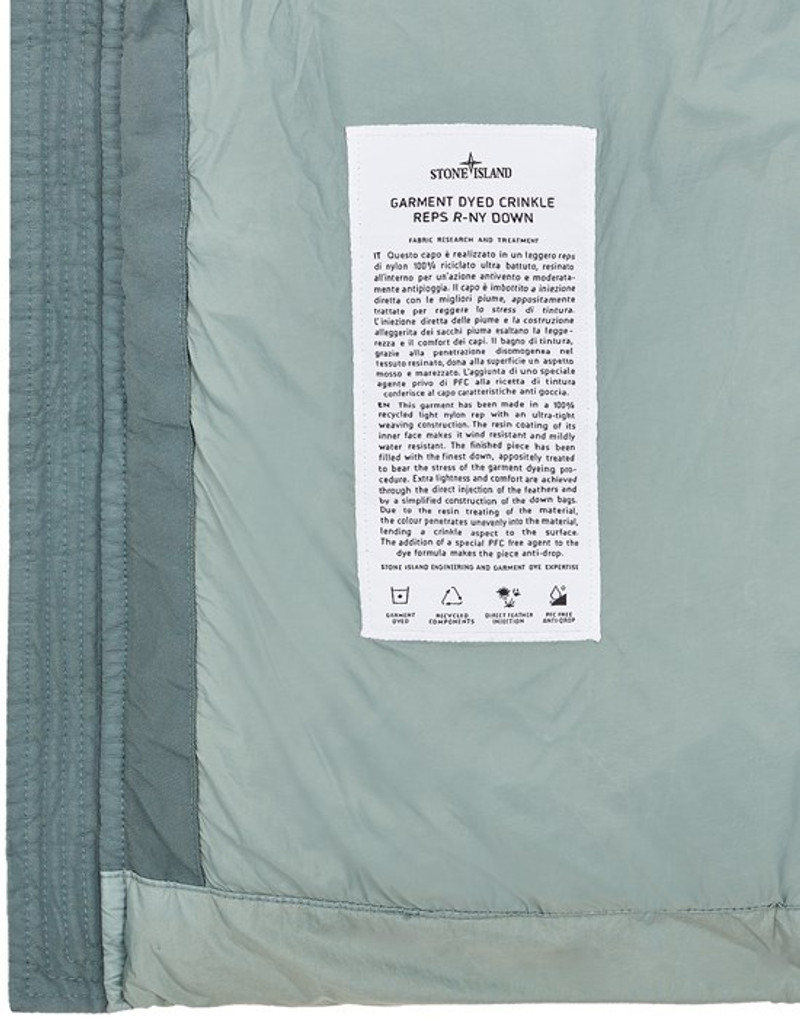 40623년 GARMENT DYED CRINKLE REPS RECYCLED NYLON DOWN 녹색 6