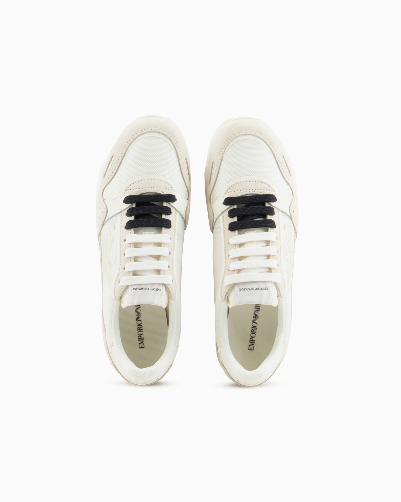 Mesh sneakers with suede details and eagle patch - 3