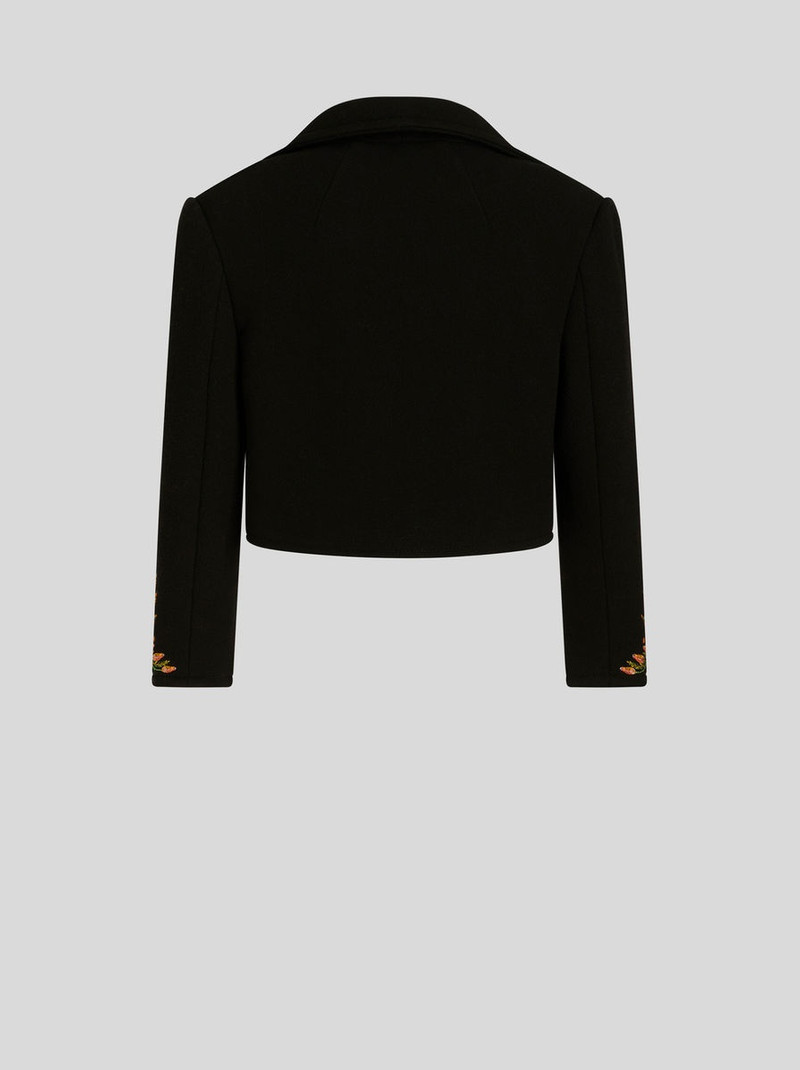 CROPPED JACKET WITH EMBROIDERED FOLIAGE 5