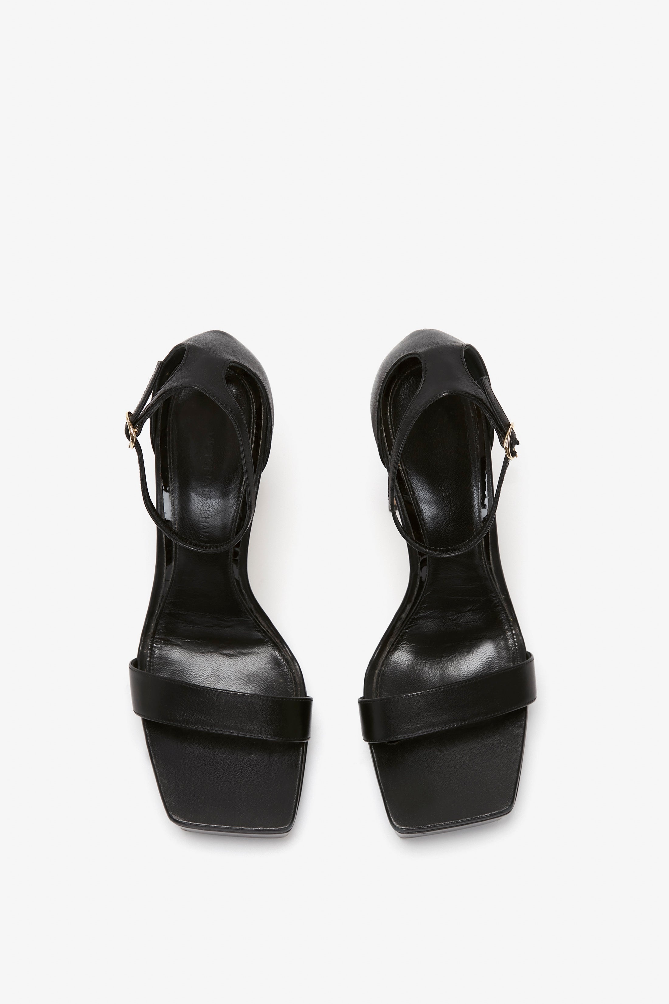 Squared Toe Platform Sandal in Black - 4