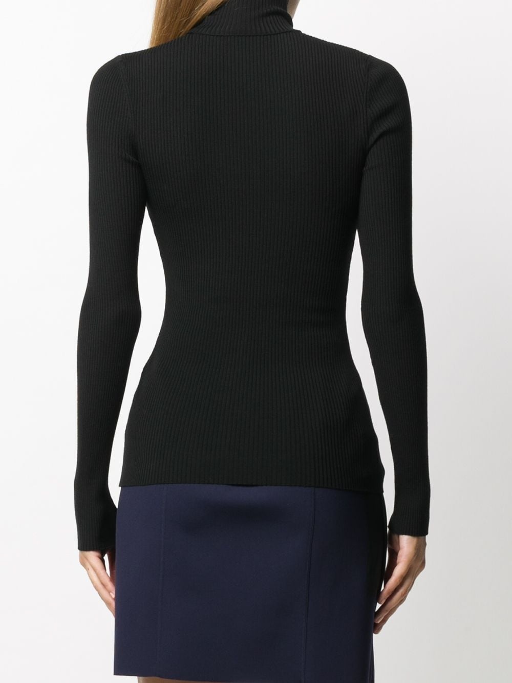 roll-neck ribbed jumper - 4
