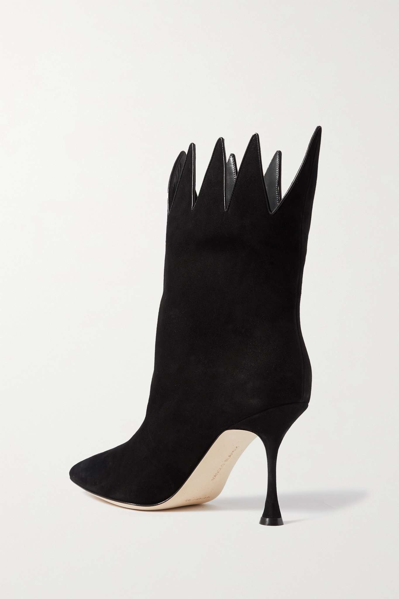 Chicuelo 90 leather-trimmed suede ankle boots - 3