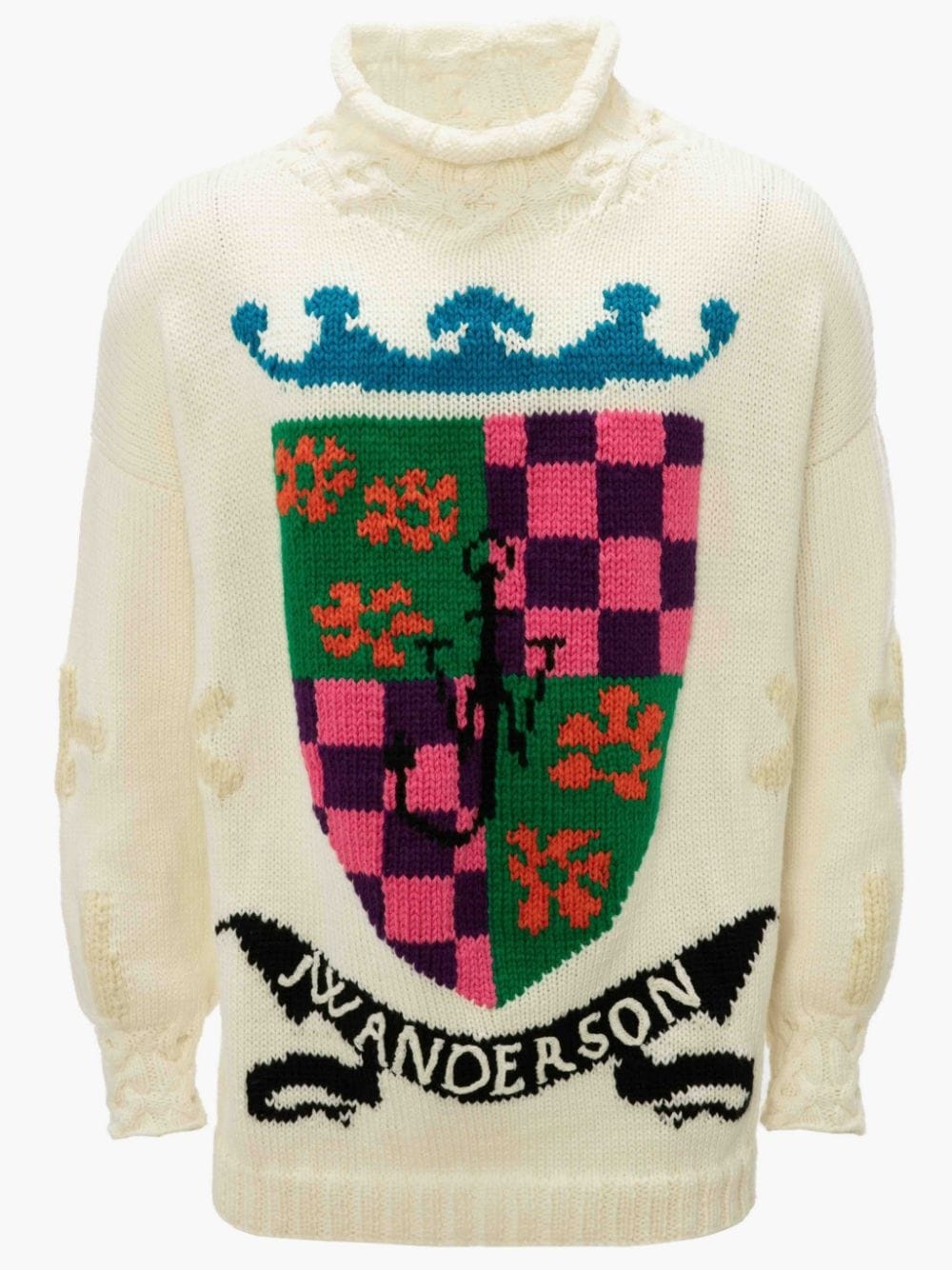HAND KNIT MOCK NECK JUMPER - 1