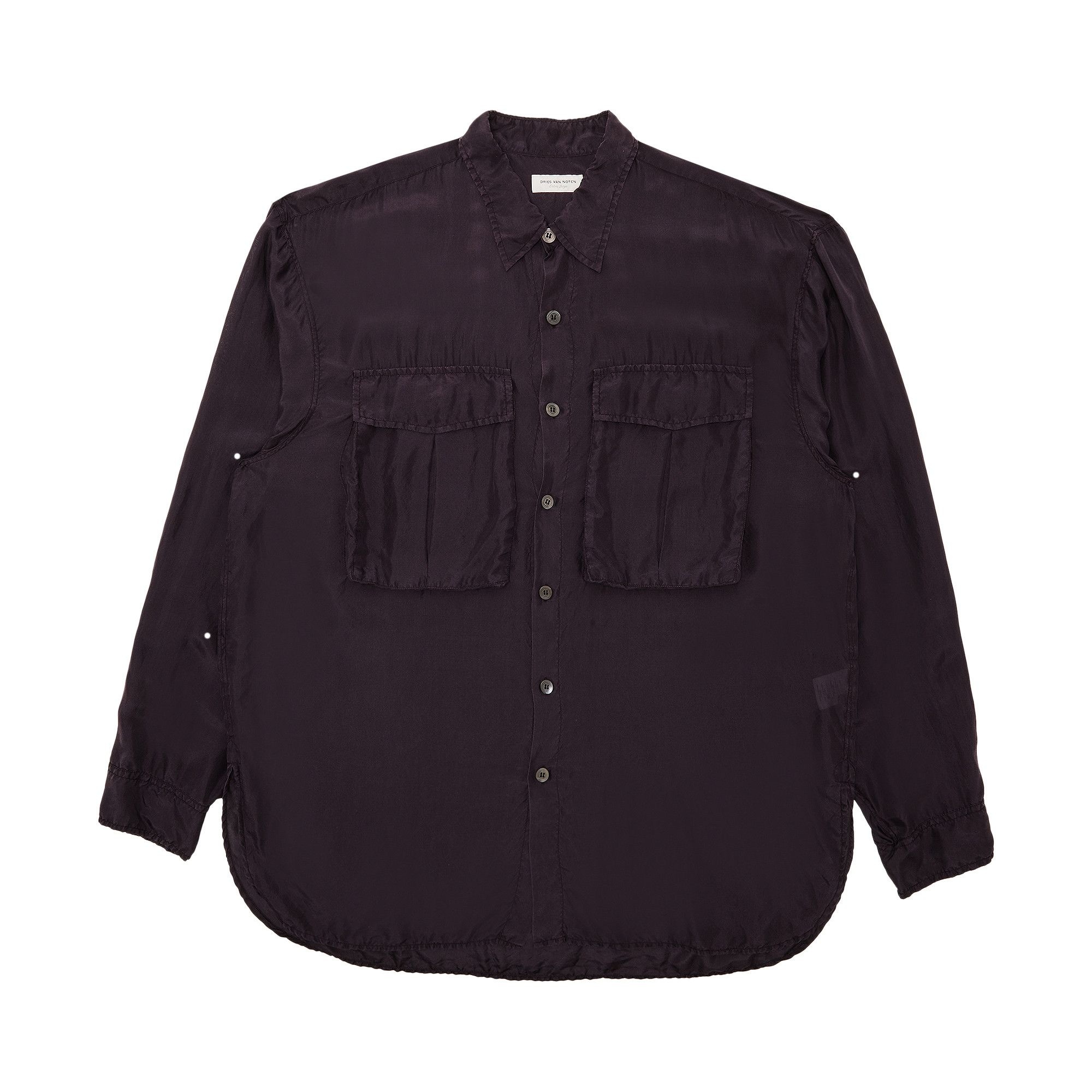 Dries Van Noten Large Pocket Shirt 'Dark Purple' - 1