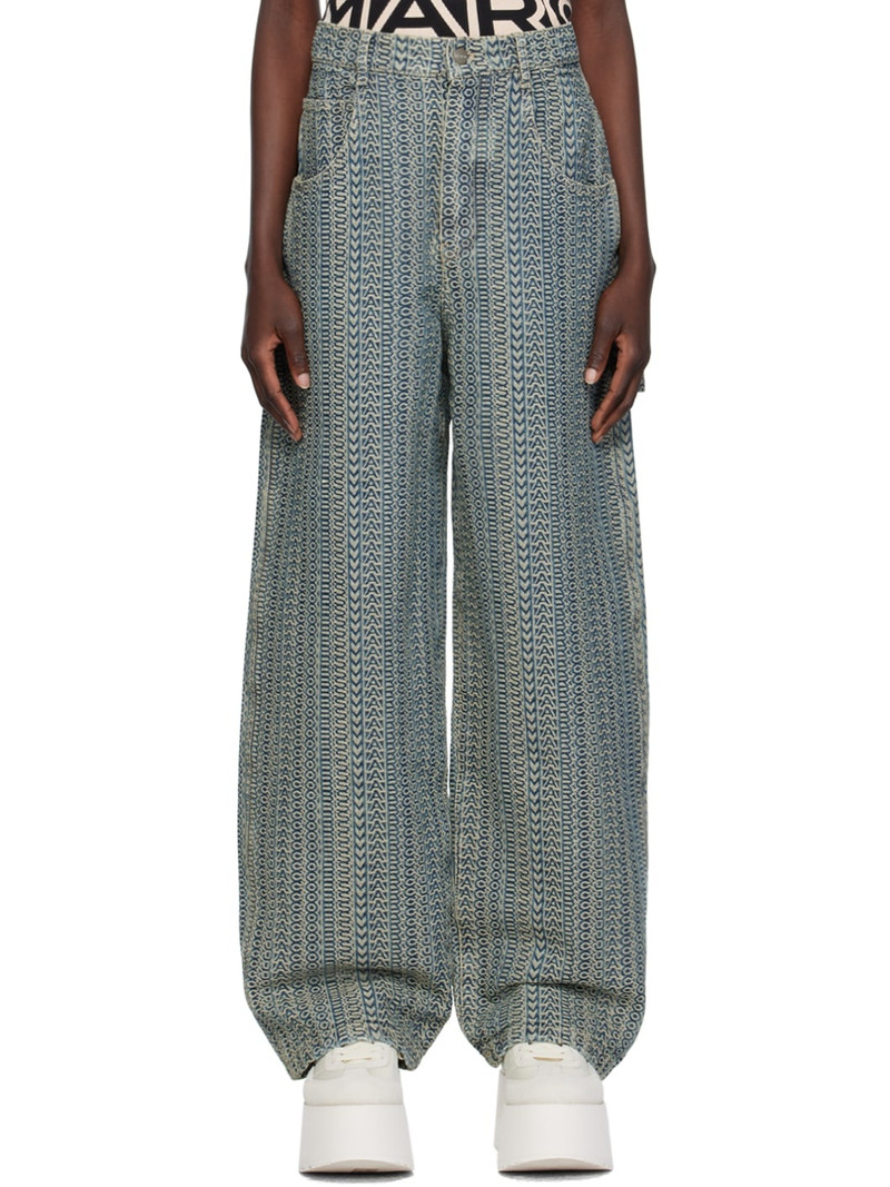Blue 'The Washed Monogram' Jeans 1