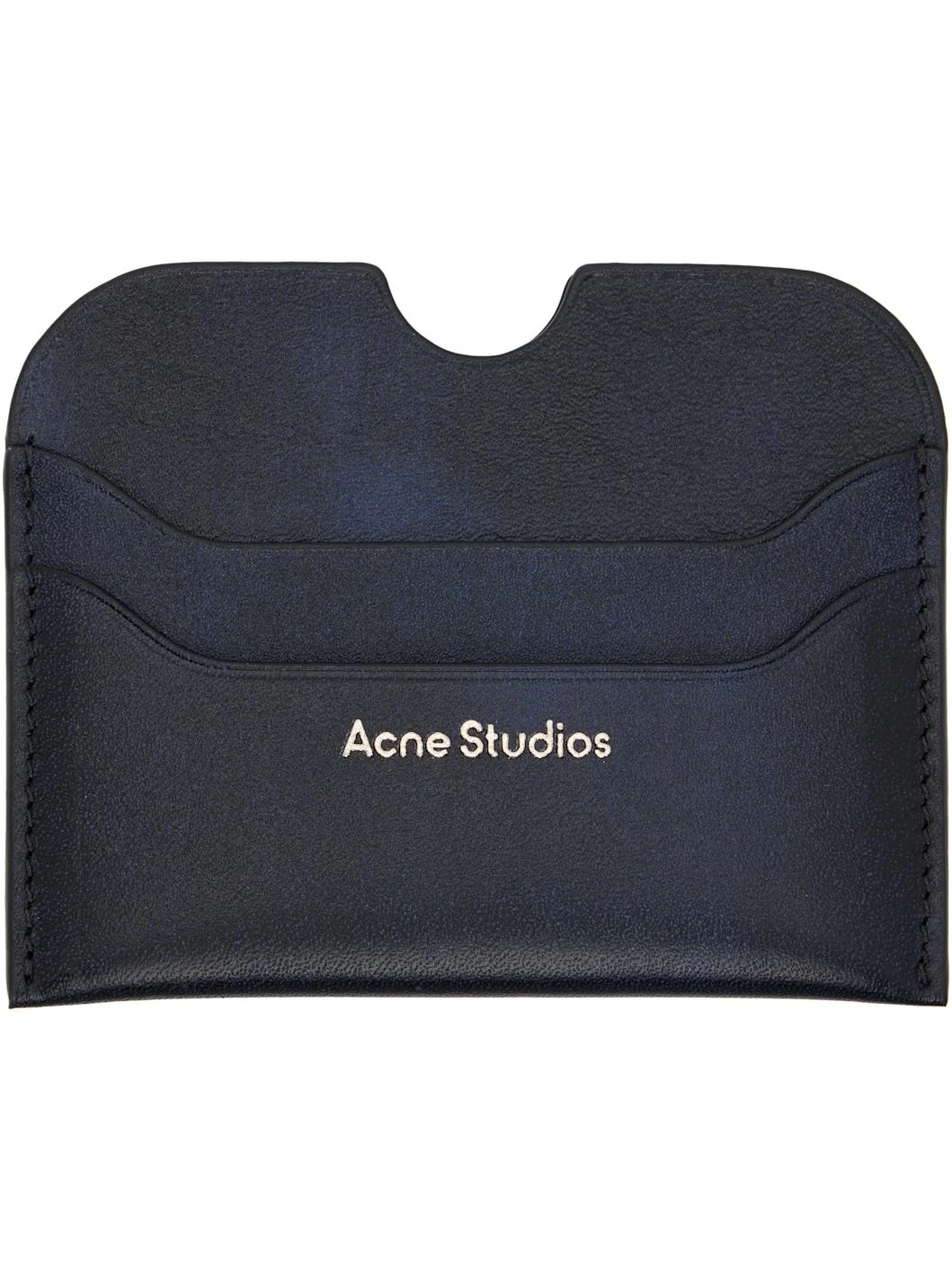 Navy Leather Card Holder - 1