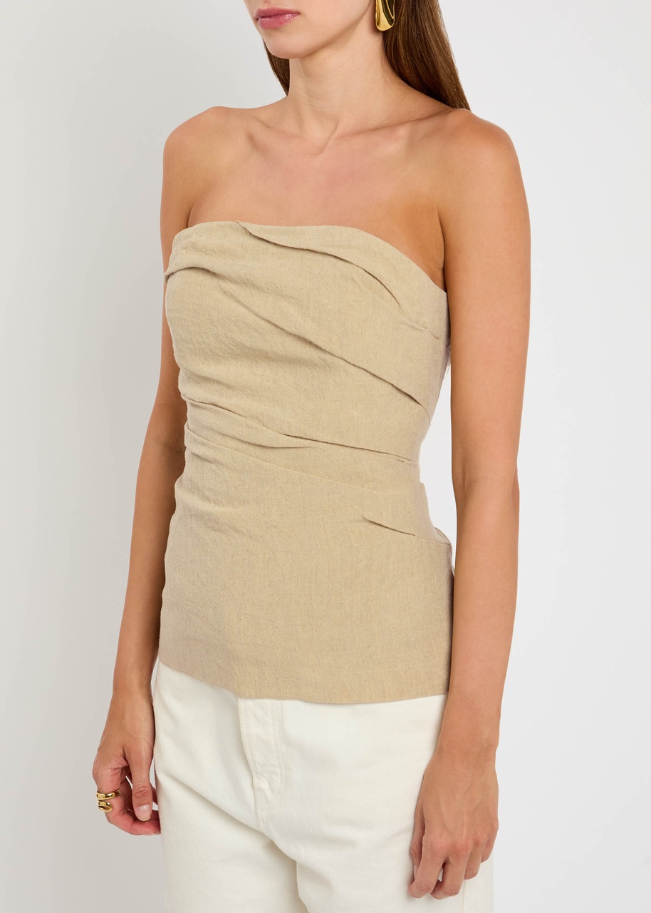 Tove Izel Strapless Linen top - 2