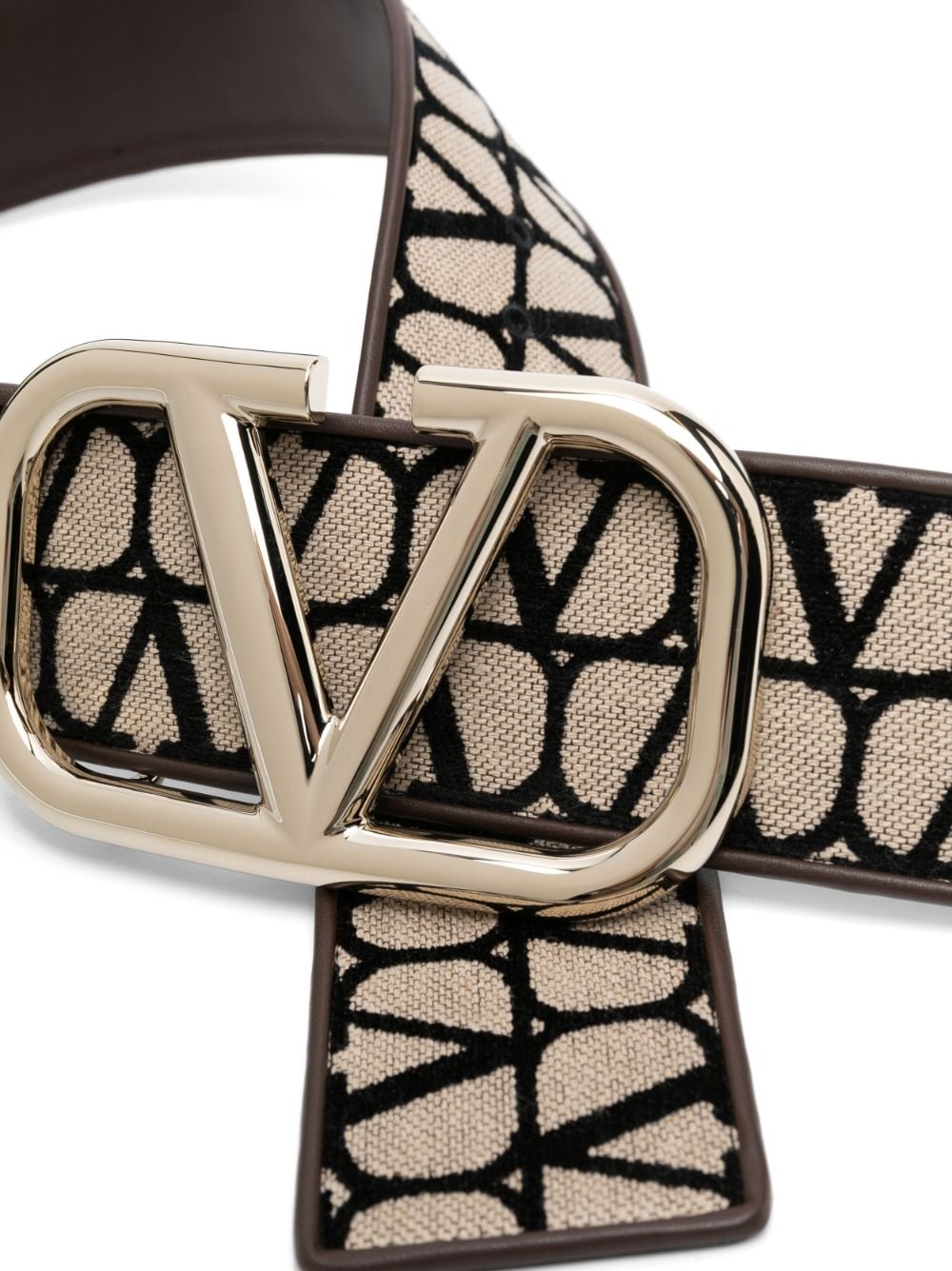 Valentino Garavani Vlogo monogram-jacquard Belt - Black