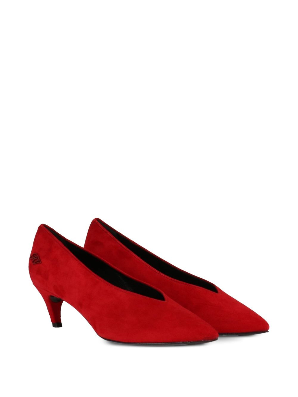 60mm V-vamp suede pumps - 2