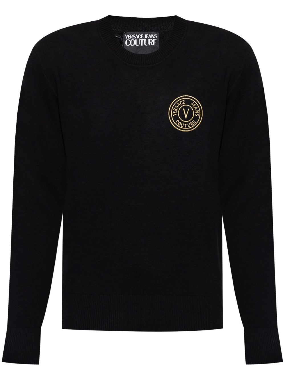 embroidered-logo sweater - 1