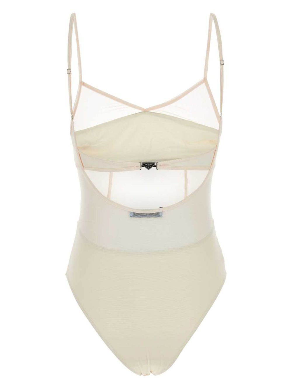 tulle V-neck swimsuit - 2