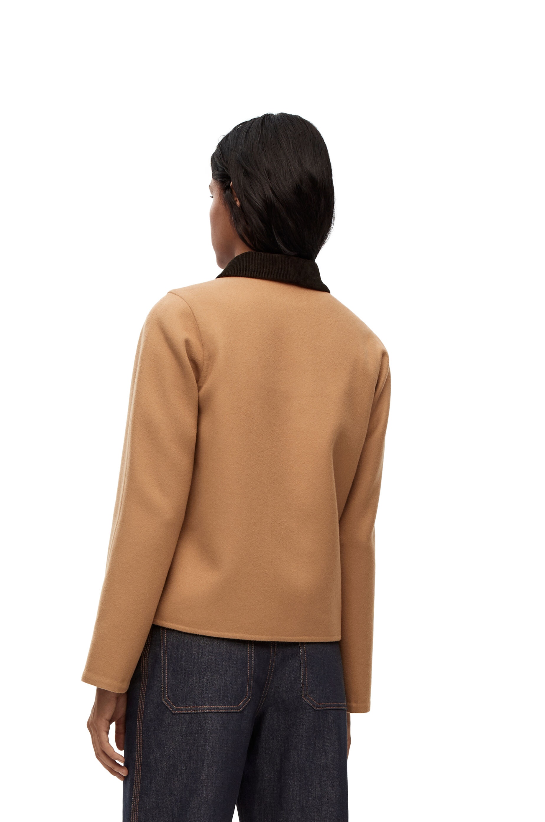 Short button jacket in wool and cashmere - 4
