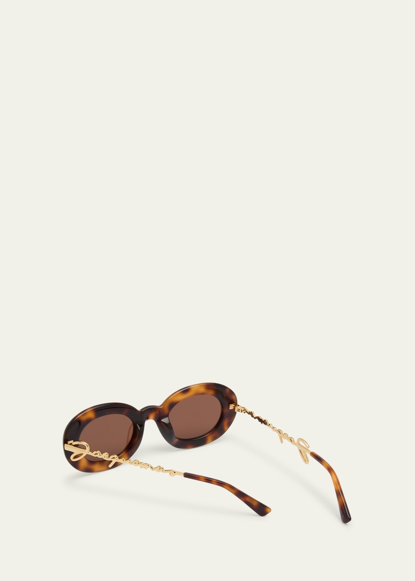 Les Lunettes Pralu Oval Acetate Sunglasses - 2