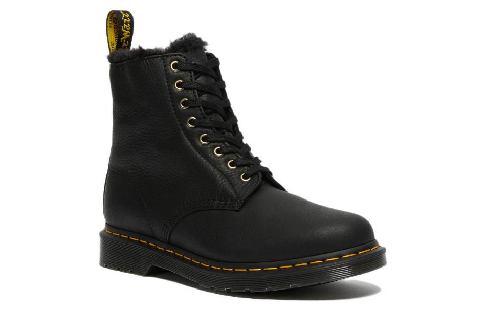 Dr. Martens 1460 Pascal Fur Lined Ankle High Top Retro Martin boots Unisex Black 25533001 - 2