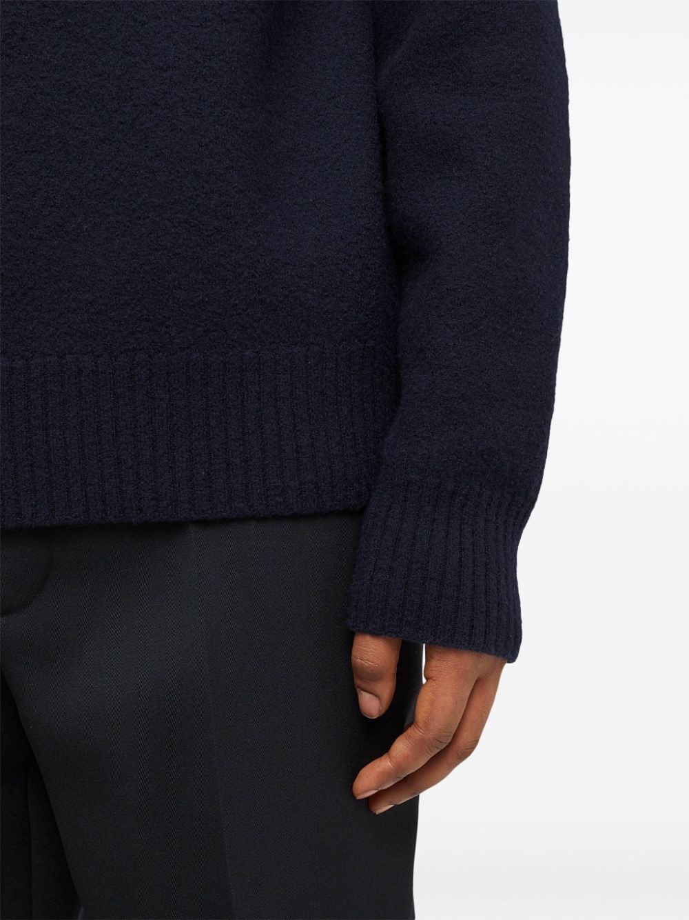 chain-link detailing wool jumper - 4