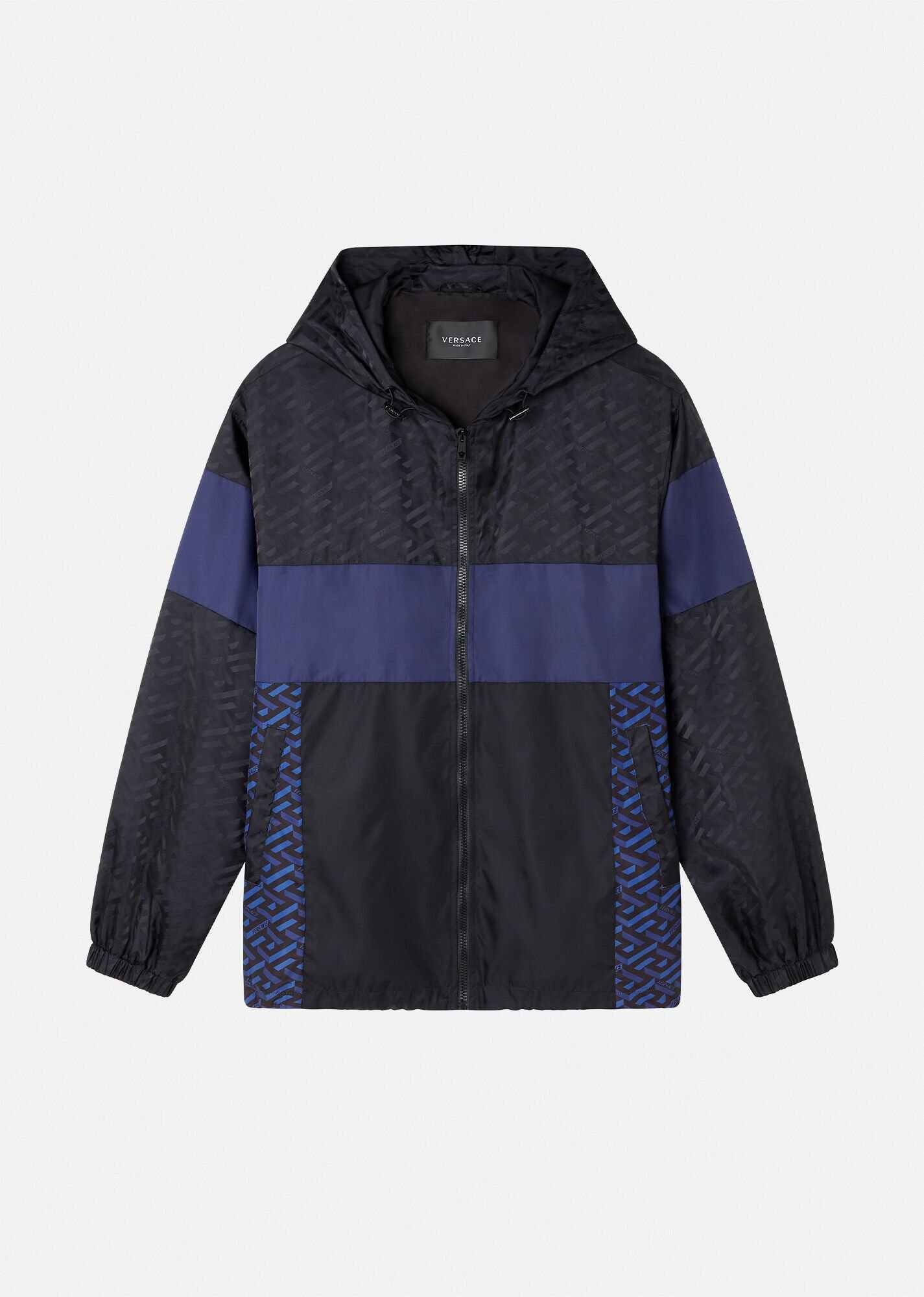 La Greca Print Hooded Jacket - 1