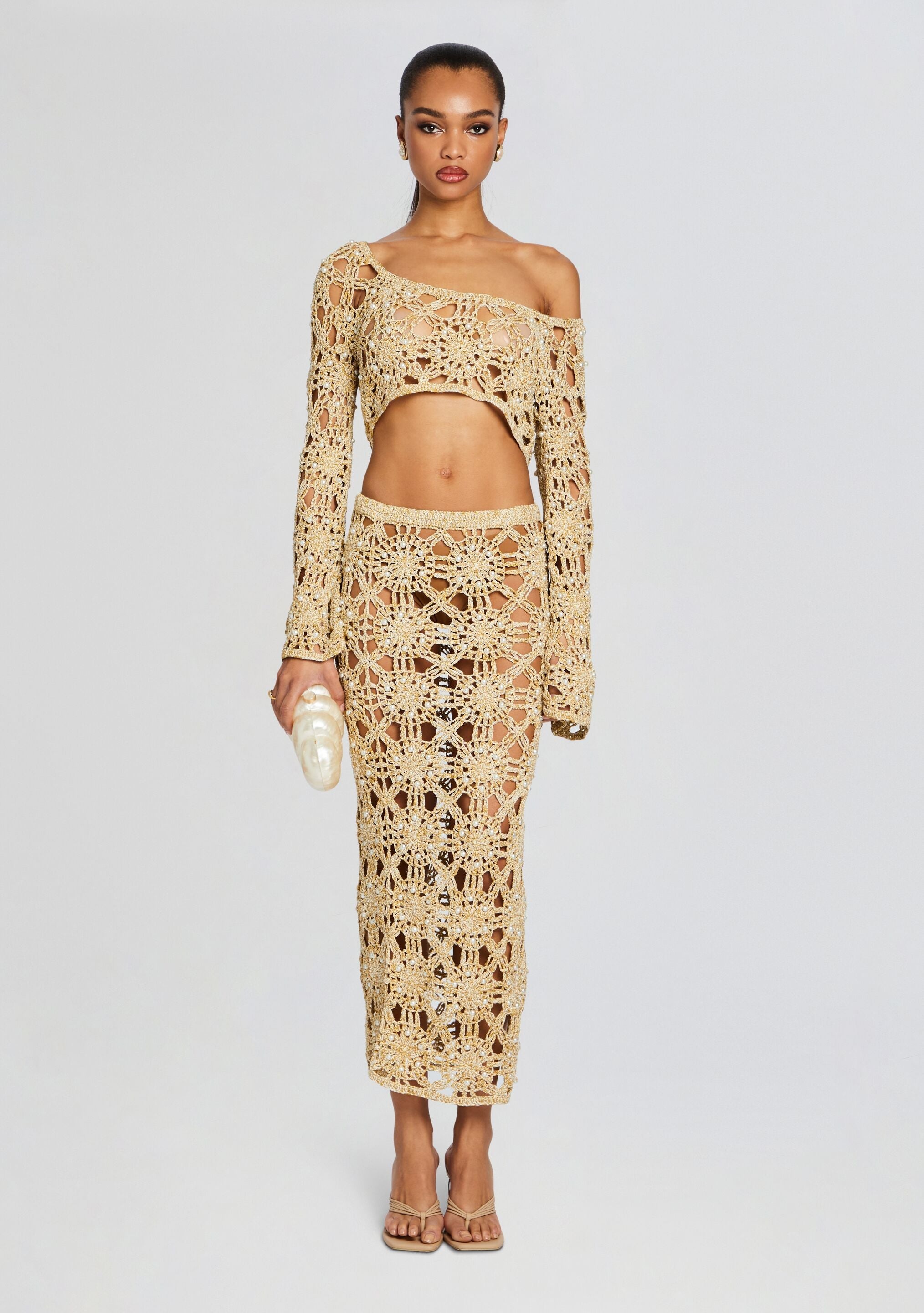 SOFIE KNIT CROCHET SKIRT - 5