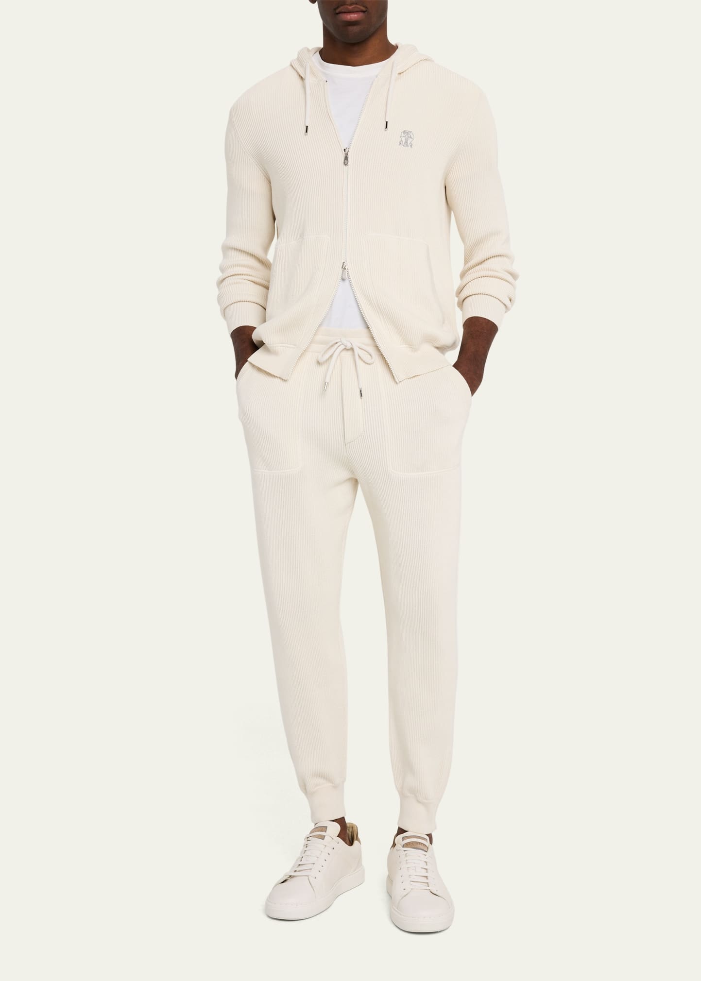 Men's Ribbed Cotton Sweatpants - 2