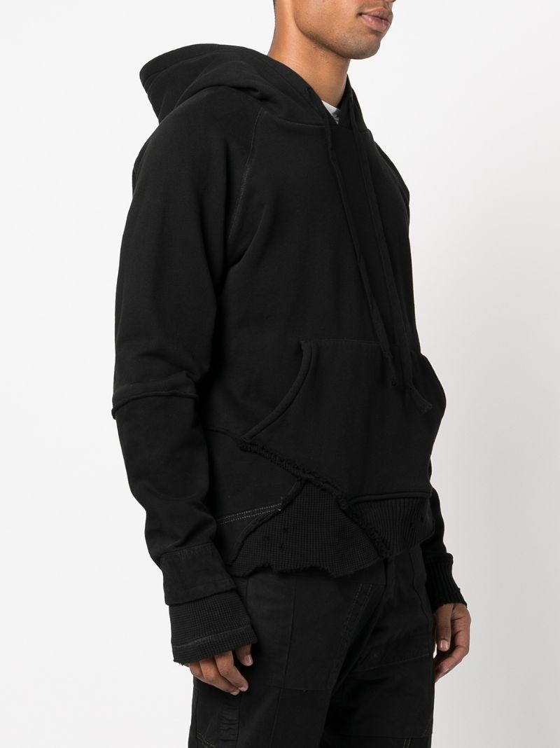 patchwork cotton hoodie - 3
