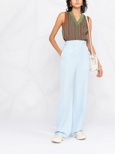 CASABLANCA high-waisted wide-leg tailored trousers outlook
