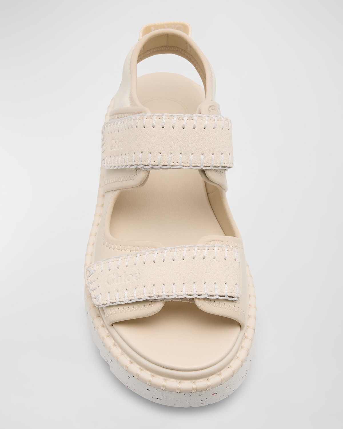 x High Summer Lilli Nylon Stitch Dual-Grip Flatform Sandals - 5