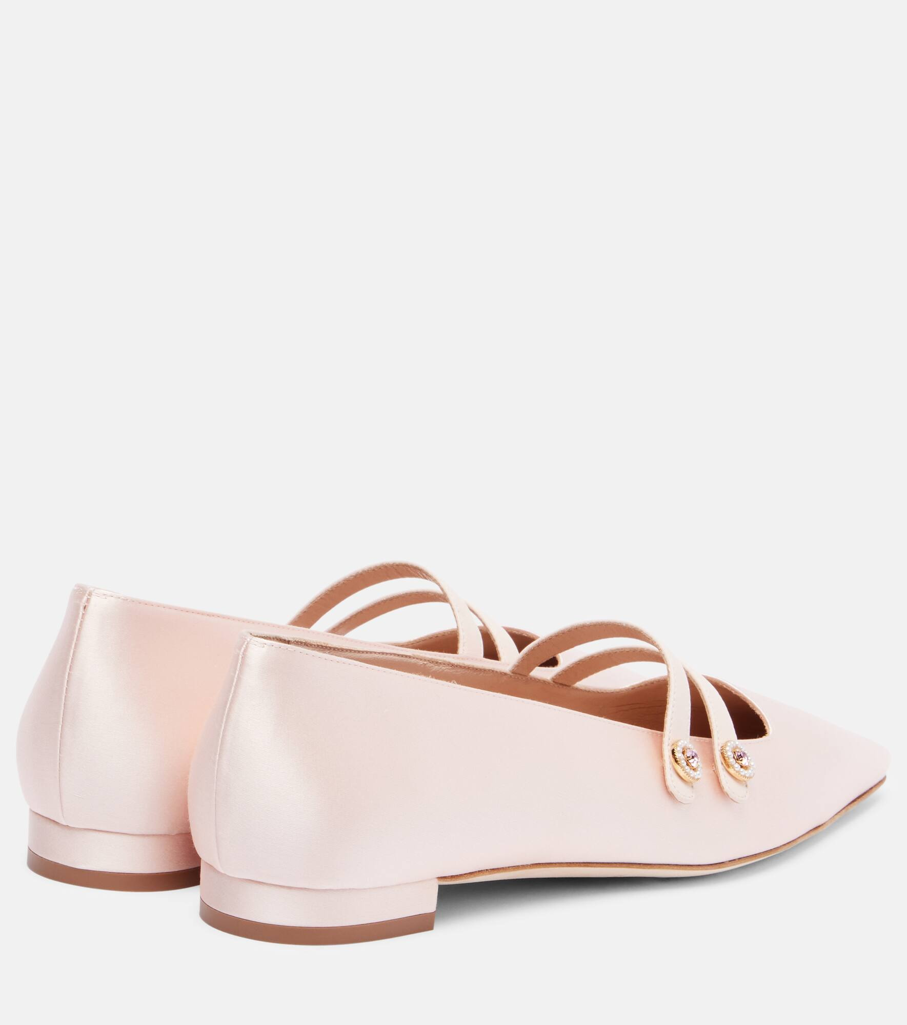 Polmana satin Mary Jane flats - 2